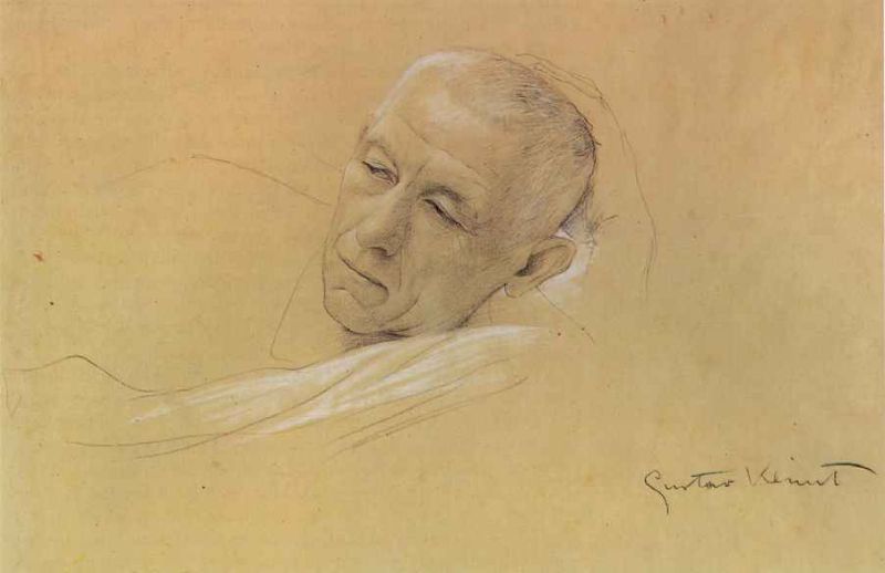 klimt - head of a recumbent man supporting himself.jpg